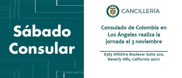 Se realizará la jornada de Sábado Consular en Los Ángeles este 3 de noviembre 2018