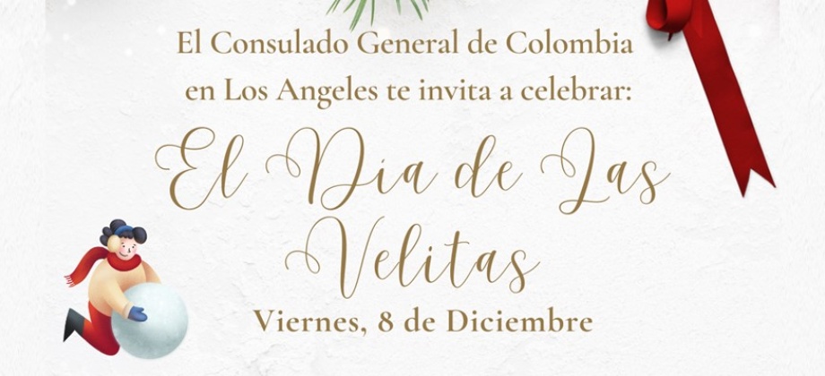Consulado de Colombia en Los Ángeles invita a celebrar el Día de las Velitas