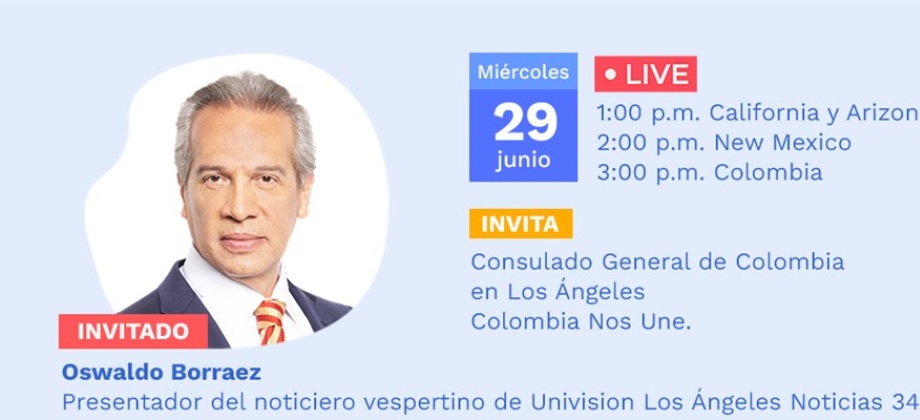 Agéndese para el Facebook Live con el periodista Oswaldo Borraez y su historia de empoderamiento y éxito 