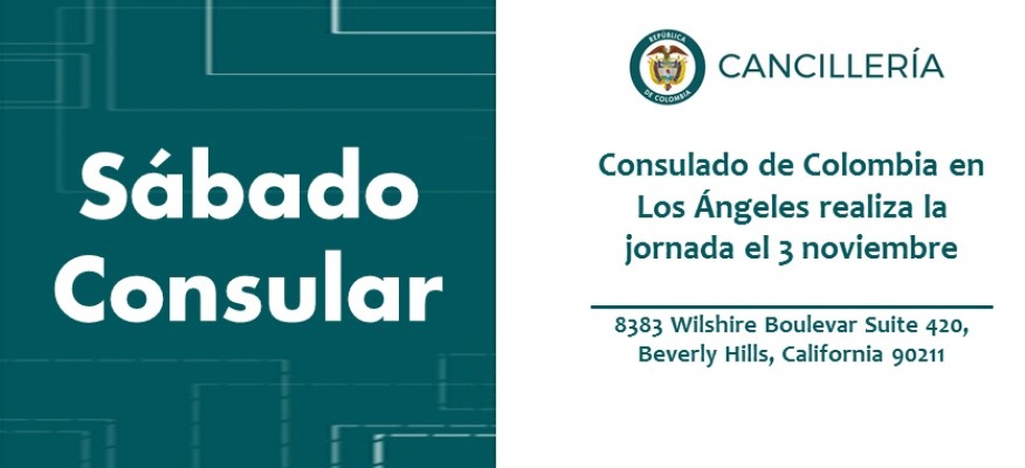 Se realizará la jornada de Sábado Consular en Los Ángeles este 3 de noviembre 2018
