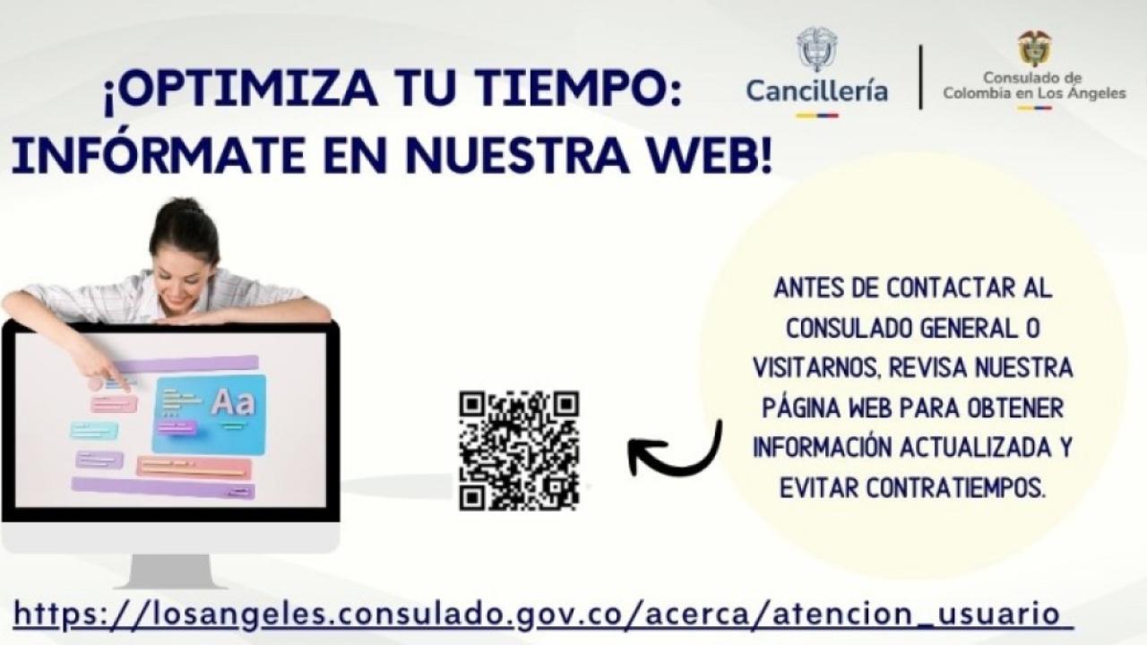 Información detallada sobre la atención al público en el Consulado de Colombia en Los Ángeles
